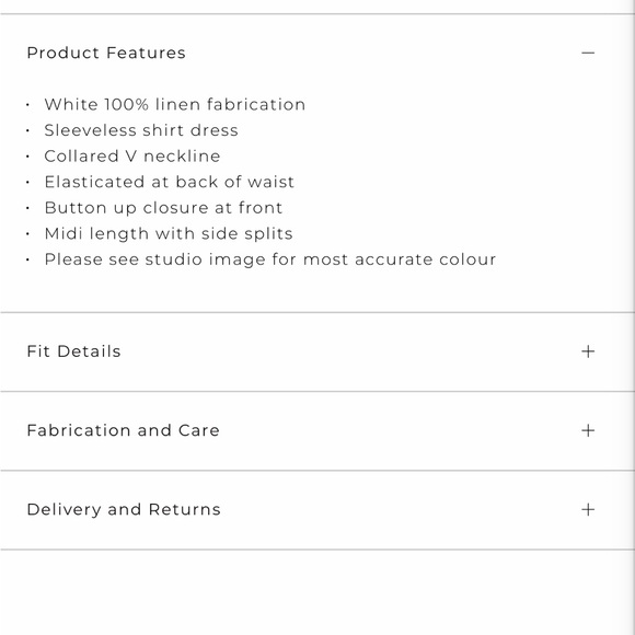 DREW WHITE LINEN SLEEVELESS DRESS size 6 - Picture 5 of 8